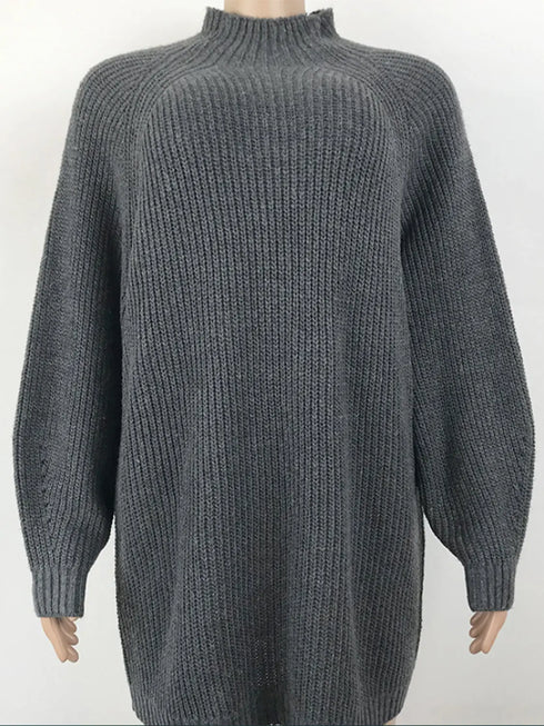 'Indira' Dropped Shoulder Sweater Dress - Celes Fashion